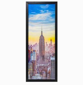 lot 27733 image: Frame Amo 11x 30 Black Modern Picture or Poster Frame, 1 inch Wide Border, Smooth Wrap Finish, Acrylic Face
