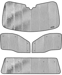 lot 28236 image: Window Sun Shade Full Set for 2021-2024 Ford F-150 Standard Cab Non-Openning Rear Tailgate, Premium Folding Sunshade