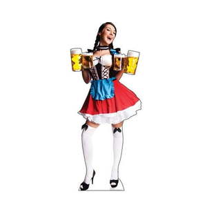 lot 35126 image: Advanced Graphics 63 x 27 in. Bar Maiden Red Skirt Cardboard Cutout Standup