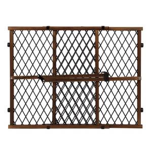 lot 35136 image: Evenflo Position & Lock Baby Gate, Pressure-Mounted, Farmhouse Collection
