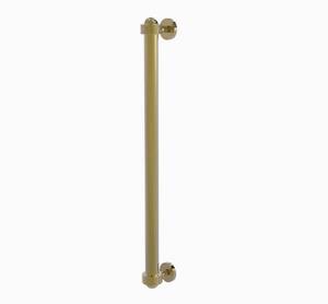 lot 35396 image: Allied Brass 402AG-RP 18 Inch Refrigerator Groovy Accents Appliance Pull, Unlacquered Brass