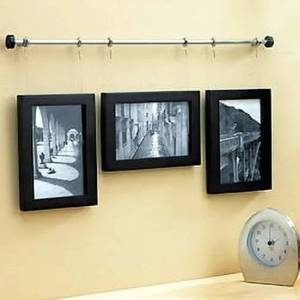 lot 47008 image: Umbra Trapeze Trio 4-inch-by-6-inch Hanging Glass Frames, Set Of 3
