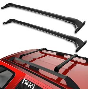 lot 217795 image: KitsPro 260lb Roof Rack Cross Bars for 2013-2019 Ford Escape (ONLY FIT Factory Raised Side Rails), Matte Black Heavy Duty Aluminum Cargo Crossbar