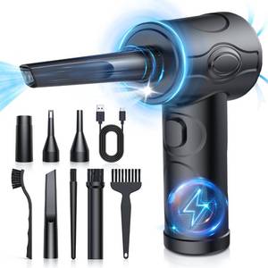 lot 1732 image: Compressed air Duster - 130000RPM Cordless Air Blower for Keyboard Cleaner,No Canned Air Duster Electric Air Duster with LED Light, Rechargeable Air Dusters 3 Speeds car dusters