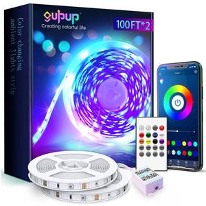 lot 1743 image: GUPUP 200 FT LED Strip Lights,Color Changing LED Lights for Bedroom,Built-in-Mic,Music Sync LED Light Strips,Phone Smart Controlled(APPRemoteMic)������������