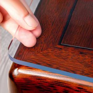 lot 1744 image: OstepDecor Clear Table Cover Protector 2mm Thick, 36 x 36 Inch Table Protector for Dining Room Table, Square Dining Table Cover, Clear Tablecloth Protector, PVC Table Pads for Kitchen Wood Table