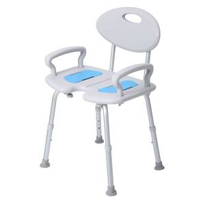lot 1747 image: TooCust Large Shower Chair with Arms and Back Heavy Duty 350lbs, Extra Wide Shower Chairs for Seniors, Shower Seat for Inside Shower Bathroom Chair with Cutout Seat, Tool-Free Assembly