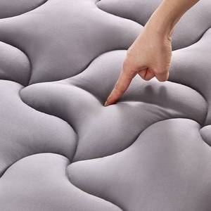 lot 1750 image: SLEEP ZONE Cooling Mattress Topper King Size Mattress Pad, Quilted Fitted Mattress Cover, Machine Washable, Soft Fluffy Down Alternative, Deep Pocket 821 inch (Grey, King)