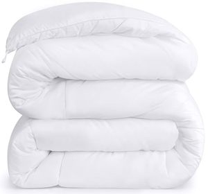 lot 1765 image: Utopia Bedding Comforter - All Season Comforter. Queen Size - Plush Siliconized Fiberfill - White Bed Comforter - Box Stitched