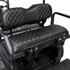 lot 1815 image: NOKINS Golf Cart Seat Covers Fit Club Car DS Pre-2000 OEM Ordinary Seats Only, Diamond Leather Replacement Seat Cover,Black Stitching