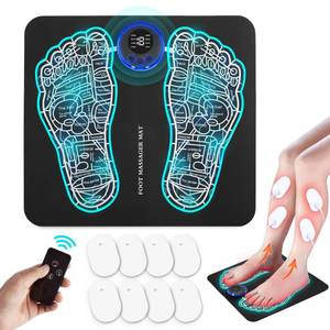 lot 1825 image: Phixnozar EMS Foot Massager Mat with Remote Control -Muscle Relaxation,Back & Leg Foot Massage,TENS (ModeKTR-2492)