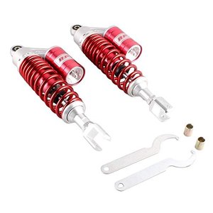 lot 1842 image: Mallofusa 320mm Pair Rear Motorcycle Shock Absorbers Suspension Eye to Clevis Universal for Kawasaki Honda Yamaha Suzuki Red
