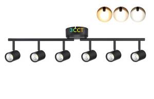 lot 1862 image: CLOUDY BAY 40W 6-Head LED Dimmable Track Light Kit,3000K4000K5000K Selectable 3000lm CRI90,Flexibly Rotatable Light Head for Accent Decorative Lighting,Black