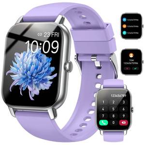 lot 1873 image: Smart Watch(AnswerMake Call), 1.85 Smartwatch for Women IP68 Waterproof, 100 Sport Modes, Fitness Activity Tracker Heart Rate Sleep Monitor Pedometer, Smart Watches for Android iOS, Lavender Purple
