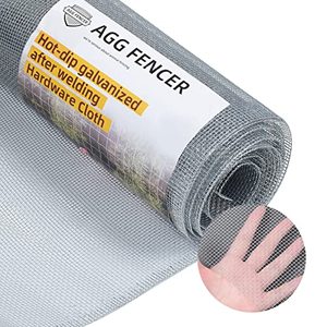 lot 1878 image: AggFencer 24in x 25ft Hardware Cloth 18inch 27Ga Hot Dipped Galvanized After Welding, Chicken Coop Wire Fence, Welded Metal Fencing Roll Mesh for Bee Screen Garden Plant Poultry Animal Netting Cage