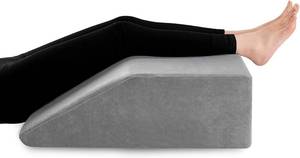 lot 1886 image: joybest Leg Elevation Pillow with Removable Cover 10 Inch Memory Foam Leg Rest Pillow for Sleeping, Blood Circulation Wedge Pillows Relieve Leg, Knee, Hip and Lower Back Pain (Grey)
