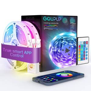 lot 1887 image: GUPUP 130 ft Long Light Strip,Bluetooth led Lights for Bedroom,Strip Lights That Sync to Music,Phone APP Controlled, Color Changing Lights for Bedroom(BluetoothAPPRemoteMic)