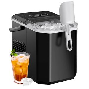 lot 1889 image: Zvoutte Ice Maker Countertop, Portable Ice Machine, Self-Cleaning Ice Makers with Basket and Scoop, Ideal for Home, Kitchen, Camping, RV. Ice Scoop is Missing