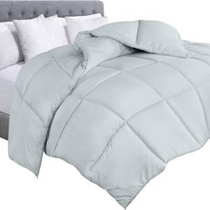 lot 1897 image: Utopia Bedding Comforter Duvet Insert - Quilted Comforter with Corner Tabs - Box Stitched Down Alternative Comforter (Queen, Light Grey)