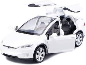 lot 1918 image: ANTSIR Car Model X 132 Scale Alloy diecast Pull Back Electronic Toys with Lights and Music,Mini Vehicles Toys for Kids Gift (White), TESLA MODEL X 90D