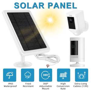 lot 1921 image: Ring Solar Panel Charger, Solar Panel for Ring Stick Up Cam 2nd & 3rd Gen, Ring Spotlight Camera Battery, 5V 4.5W Output Super Fast Charging