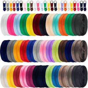 lot 60369 image: 36 Yards 36 Pieces Zipper by The Yard #5 Nylon Coil Zippers for Sewing with 180 Zipper Sliders for DIY Tailor Sewing Crafts Supplies, 36 Colors