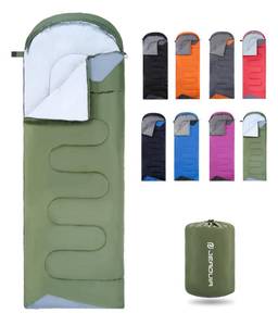 lot 60373 image: Sleeping Bags for Adults Backpacking Lightweight Waterproof- Cold Weather Sleeping Bag for Girls Boys Mens for Warm Camping Hiking Outdoor Travel Hunting with Compression BagsGreen