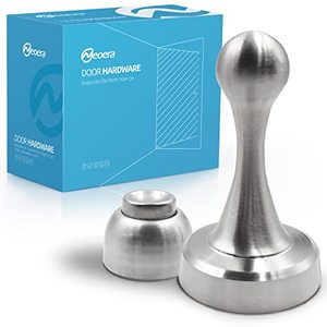 lot 60377 image: Neoera Magnetic Door StopBrushed NickelDoor Stopper Strong Magnetic Door Catch for Hold Door Open, Premium Stainless Steel Made, Anti-Rust, Heavy Duty, Wall & Floor Mount 1Pack