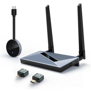 lot 60378 image: Wireless HDMI Transmitter and Receiver with Wireless HDMI Converter Dongle Adapter, Plug and Play Support 2.45GHz 4K Decoding Wireless HDMI Kit for Streaming Video and Audio to Monitor from LaptopPc - Retail $137.22