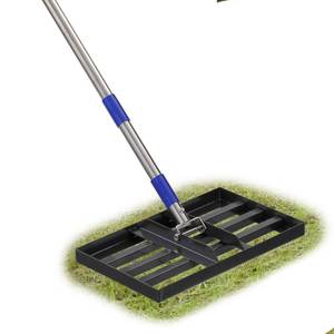 lot 60385 image: BsBsBest Lawn Leveling Rake, 5FT Lawn Leveler with Adjustable Handle, Stainless Steel Rakes for Lawns Heavy Duty, Yard Level Lawn for Soil Grand Golf, Black