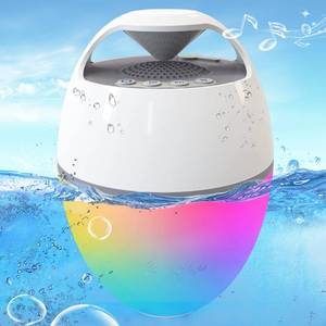 lot 60388 image: Blufree Pool Speaker with Lights,Bluetooth Portable Speaker IP67 Waterproof Hot Tub Speaker,Louder Volume,Rich Bass, Mic, 82ft Wireless Range Floating Speaker for Outdoor Pool Sports Home Party Shower