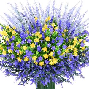 lot 60395 image: maxkes Artificial Plants Outdoor, 20PCS Artificial Flowers, UV Resistant Fake Flowers, Faux Flowers for Outdoor Planters for Front Porch Pot Decor