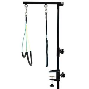 lot 60400 image: CHAOLUN Foldable Pet Dog Grooming Arm with Clamp, Dog Grooming Tool Loop Noose & No Sit Haunch Holder for Medium & Small Pets, 35.5 Height Adjustment by Clamp