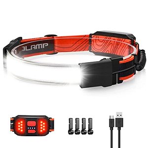lot 60405 image: LED Headlamp Flashlight, 1000lumens 230° Broadbeam Headlight, USB Rechargeable Head Lamp with Red Taillight, Lightweight Waterproof Headlamps for Camping Running Hiking, Hard Hat Headlamp