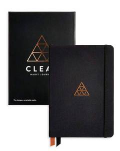 lot 60409 image: Baronfig Clear Habit Journal Build Better Habits to Reach Your Goals (Flagship, 5.4 x 7.7, Black, 224 pages)
