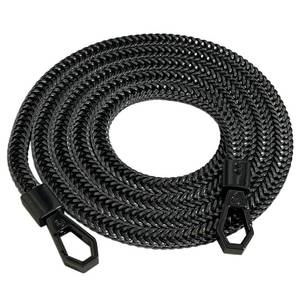 lot 60413 image: Model Worker Iron Flat Chain Strap Purse Chain Straps Handbag Chains Shoulder Cross Body Replacement Snake Bone Chain Straps with Metal Buckles (47, Gun-Black)