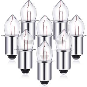 lot 60421 image: Mudder 8 Pieces 2D-2.4-Volt 0.7A Krypton Flashlight Bulb Replacement Bayonet Base Bulb