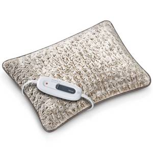 lot 60431 image: Beurer UHP48N Lux Heated Body Pillow, Lumbar Support Pillow for Back Pain Relief, Microplush Heated Pillow with 6 Temperature Settings and Auto Shut-Off, Back Pillow for Sore Muscles, Grey