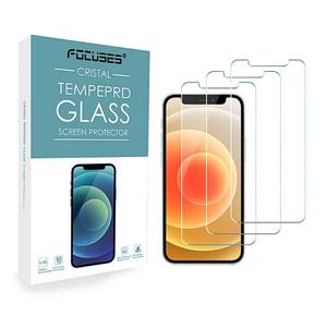 lot 60435 image: Focuses iPhone 12 Screen Protector, iPhone 12 Pro Screen Protector, Anti Blue Light Tempered Glass Film for Apple iPhone 12 Pro & iPhone 12,3-Pack