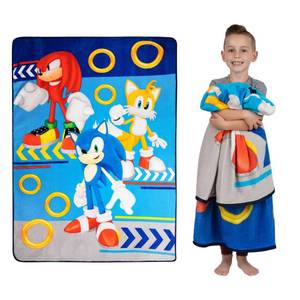 lot 60458 image: Franco Kids Bedding Super Soft Plush Micro Raschel Blanket, 62 in x 90 in, Sonic The Hedgehog