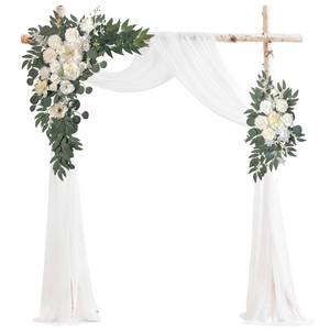 lot 60475 image: BASIMAN Pack of 3 Wedding Arch Flowers,Wisteria Hanging Flowers,Faux Flowers,Flower Garland Be Suited to Wedding Arch,Aisle Decorations for Wedding Ceremony,Wedding Arches for Ceremony (White)