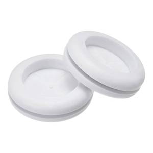 lot 60480 image: MECCANIXITY Rubber Grommet Mount Dia 32mm Round Double-Sided for Wire Protection White Pack of 6
