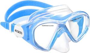 lot 60495 image: ACQCES Kids Swim Goggles Snorkel Diving Mask for Boys Girls Ages 5-15, Two-Color Anti-Fog Swimming Goggles with Nose Cover
