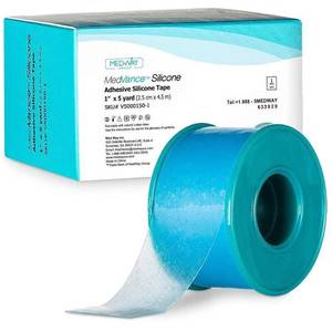 lot 60503 image: MedVance Soft Silicone Tape with Perforation for Easy Cut Size - 1 Width (1 Pack, 5 Yards)