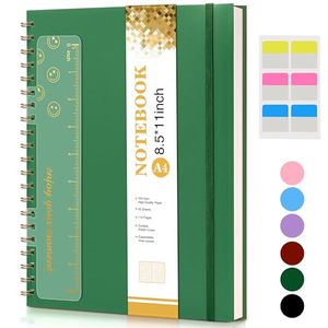 lot 60510 image: Spiral Notebook Journal 8.5� x 11�, A4 Large Notebooks for Women Men, College Ruled Lined Journal, 100 GSM Paper, Hardcover Spiral Bound Journals for Work School Writing Note Taking Business, Green