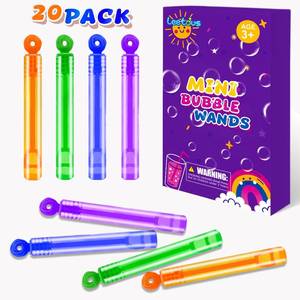 lot 60521 image: Leetous Bubbles Party Favors for Kids,20 Pack Mini Pocket Bubble Wand Toys for Toddlers,Small Carnival Pinata Birthday Favors,Preschool Kindergarten Graduation End of The Year School Students Gifts