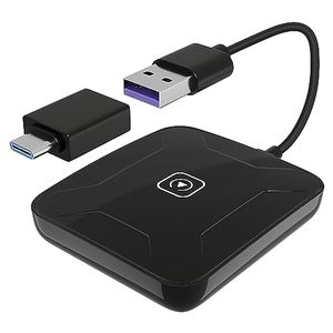 lot 60523 image: Wireless CarPlay Adapter, 2-Channel Connection, Convert Wired to Wireless CarPlay & Android Auto Adapter, Plug and Play Setup 5Ghz WiFi, for Cars with OEM Wired CarPlay & Android Auto from 2015�