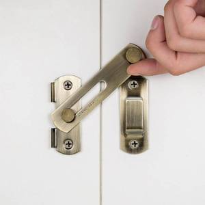 lot 60530 image: INIRET 2 Packs Barn Door Latches3.93� x 2.75� Bronze Stainless Steel barn gate flip Door Latch Bi-fold Door Lock,Sliding Door Antique Lock Gate Latches Wine Cabinet Carbon Steel Closet Door Latches