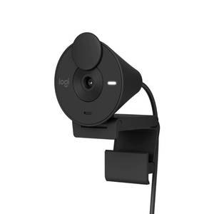 lot 60538 image: Logitech Brio 301 Full HD Webcam with Privacy Shutter, Noise Reduction Microphone, USB-C, certified for Zoom, Microsoft Teams, Google Meet, Auto Light Correction - Black