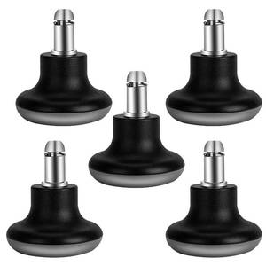 lot 60539 image: uvce Bell Glides Replacement Office Chair Swivel Caster Wheels to Fixed Stationary Castors, Short Profile with Separate Self Adhesive Felt Pads Black 5pcs
